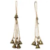 Figurines décoratives 2024 6PCS / Set Blessing Bells Unique Wind Chimes Pendants Amulet Evil Spirit Witch Home Mur Hanging Witchcraft