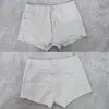 Frauen Jeans Szkzk sexy zerrissene Stretch White Rock Clubwear Frauen hoher Taille -Schnurrbart Effekt Nachtclub Skinny Hole Denim Kurzfilm