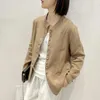 Style de vestes pour femmes Coton et tempérament de lin Small Blazer Femmes Elegant Top Top Literary Chinese Stand Collar