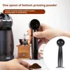 Kaffeeschaufel Doppelkopfpulver Löffel Multifunktionsschaufel Tamping mit langem Griff für Espressomebohnen Dual-Puristas-Baristas