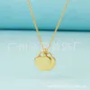 S925 Серебряный TiffanyJewelry Heart Pendants Площающие двойное ожерелье Черт -штамп.