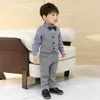 Pakken Japan Baby jongens 1 jaar verjaardagspak Prince Kids Vestbroek Bowtie Foto Jurk Kinderen Bruiloftsfeest Performance kostuum