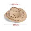 Beretten 1 st. Dames Men Wild West Hat Fancy Cowgirl Cowboyhoeden mode westerse hoofdkleding pet praktisch polyester ornament