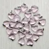 Colliers de pendentif 20 mm coeur de bonne qualité mix de verre pendentiels en verre charmes pour les accessoires de bijoux de bricolage fabriquant en gros 25 pcs / lot rapide