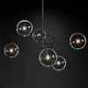 Modern Art Glass Ball Chandeliers Nordic Design Black Gold Led Lamp for Living Room Bedroom Home Decor Pendant Light