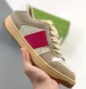 Man Designer Screener Scate Sneaker Shoe Low Classal Casual Scarpe skórzany zielony pasek Pink 2024 moda kobieta deskorolka Trarza Buty Rozmiar 36 - 46