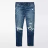 Jeans en détresse à la mode, nouvelle marque à la mode pour hommes pantalon à jambe droite lavée élastique lavée élastique lavée élastique lavée