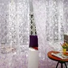Curtain Leaf Printing Tulle Sheer Decorative Articles Translucent Voile Drape Panel Thin Lightweight For Room Door Window