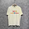 Mir t-shirt mäns korta ärm t-shirt designer t-shirt sommar mode enkel 16 färg bokstäver tryck t-shirt par topp casual women's t-shirt mir