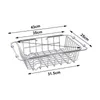 Kitchen Storage Sink Drain Basket Sturdy Multifunctional Easy To Install Retractable Shelf For Bathroom Restaurant Home Brushes Vegetables