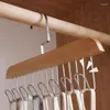 Hangers roteerbare houten riemen Camisole Hanger 8 Hooks Tie hoeden bars hangende organisator rack garderobe ruimte besparende kleding opslag