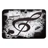 Carpets Music Notes Dot Drop Quaver Black Splash Ink Art Kitchen Doormat Bedroom Bath Floor Carpet House Door Mat Area Rugs Home Decor