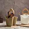 Storage Bottles Japanese Bamboo Wood Ceramic Chopstick Holder With Rackkitchen Supplies Table Decoration El Service Food Container