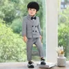 Anzüge Korea Jungen formelle Jacke Hosen Bowtie Foto Kleid Neugeborenes Baby 1 Jahr Geburtstag Anzug Kinder Hochzeitsfeier Klavier Show Kostüm