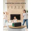 Microfoons karaoke machine voor volwassenen/kinderen met 2 UHF draadloos draagbare Bluetooth -luidsprekerriem/RGB -lichten PA -systeem