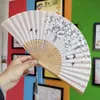 Bamboo Fans Hand Wedding Flower Fold Chinese Style Silk Children Antique Folding Fan Gift Vintage Party Supplies Ing ing