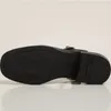 Chaussures décontractées Drestrive Patent Cuir bas Talons 2024 Été Femmes Sandales Toe Boucle noire Taille 40 Vérir