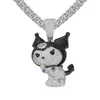 Hip Hop Jewelry Devil Kuromi Kuromi Cartoon Pendant Collier S925, Collier de conception polyvalent personnalisé