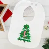 Bibs Burp Cloths My First Christmas Baby Boy Girl Cute Burp Cloths Christmas Baby Bib Newbron Premier Bib Christmas Cadeau de Noël Fête Childrens Bibs D240513