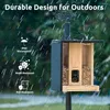 Autres fournitures d'oiseau Netvue Birdfy - Faisseur intelligente améliorée avec caméra Gift en bois de bambou Reagle Bamboo à la caméra pour Noël