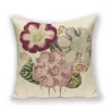 Pillow Farmhouse Decoração da casa Sala de estar S Vintage Nordic Decorative Covers Flower Floral Throw 45 Linho