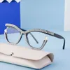 Fashionable diamond studded eyeglass frame women, suitable for myopia female optical glasses frame, sunglasses H513-14