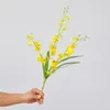 Fleurs décoratives oncidium danse lady orchide décor de salle à la maison artificielle flres déco mariage décoration de mariage blanc floral