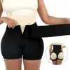 High waist trainer hip lifter shaping underwear shorts for weight loss Fajas womens abdominal control strap bandage packaging tape 240507