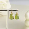 Boucles d'oreilles en peluche femme coréenne verte drop vintage bijoux de mariage vintage fashion fût à la mode géométrique exquise d'oreille d'oreille