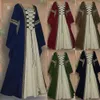 Dziewczęta Europejska kwadratowa szyja rękaw długą gotycką sukienkę retro kobiet średniowieczna suknia dworska sukienka średni wiek duży rozmiar 4xl 5xl 240506