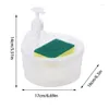 Liquid Soap Dispenser 4PCS 2-in-1 gootsteengerechtwas met sponshouder Organisator