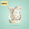 Bibs Burp Tissu 50 ensembles de Babes et filles Disposables du monde animal imprimé pour bébés pour bébés et filles