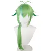 Halloween Genshin Impact Green Dress Mantel Cape Suit Venti Cosplay kostuum