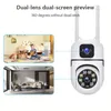 Dual Lens Surveillance Camera 200W 1080P PTZ IP Camera CCTV P2P Pan Network Security Cameras Moniton Tracking Cam Video Surveillance Night Vision