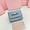 Designer Classic Women's Purse Font Solid Color Butterfly Pearl Card Bag File Bag Suit Holing Card Holder Double Money Check Card
