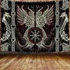 Tapisseries Tapestry Norse Mythology Vikings Mystiska vintage Ancient Ruins Totem vägg hängande konst vardagsrum sovrum heminredning