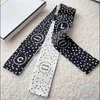 Classic Design Silk -sjaals voor vrouwen Luxe modehoofdscarves Designer Dunne Hair Sjalves