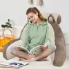 Cuscino posteriore riposa per sedersi a letto solido cartone animato peluche di lettura di lettura di cuscini di schienale ergonomico.