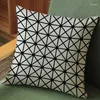 Pillow British British Black and White Geométrie Case de lin Coton Coton Dasses d'oreiller