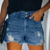 Short féminin mode coréen déchiré en denim Summer femme 2024 jeans de taille high de la taille mince et pantalon féminin