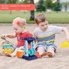 Песчаная игра вода веселая пляжная игрушка набор детского песчаного колеса песчаное ковша скутер лопат лопат грабцы парусные песочные песочные песочные песочные коробки