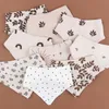 Bibs Burp Cloths Baby feeding bib soft and breathable down bib cotton printed bib Burp fabric button bib baby teeth bib neck scarf d240513