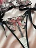 Seksi Set Ellolace Butterfly Lingerie Fantezi Dantel Narin İç Giyim Peri Nakış Sefer Egzotik Setler Bowknot Bilizna Sıcak Kız Q240511