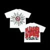 Amerika Savaş Kız Grafik Baskı T-Shirt Y2K Retro Gevşek Kısa Kollu Yuvarlak Boyun Üstü Gotik Sokak Giyseni Kadın Giyim 240513