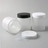 20 x 250g 250 ml Pottes de compagnie Frost Contenants avec des couvercles en plastique à vis 250cc 833 oz Emballage cosmétique de crème transparente vide OHOPX
