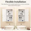 Depolama kutuları Duvara monte banyo dolabı ayarlanabilir raf tek kapı aynası modern stil ve su geçirmez