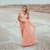 Zwangerschapsjurken Een charmante kraamfotografie met korte mouwen met sprankelende pailletten voor fotoshoots T240509