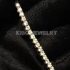 Hip -Hop -Schmuck aus VVS1 D Farbe Mossanit Diamant Halskette Real 4mm Moissanit Tennis 9k 10k 14k feste Goldkette