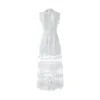 Urban Sexy habille une ligne élégante couche en dentelle en maille blanche