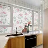 Naklejki na okna Kwiat statycznego szklanego filmu Prywatność Ochrona Ochrony Niezroczyste kuchenne sypialnia Dekoracja domu BLT3076